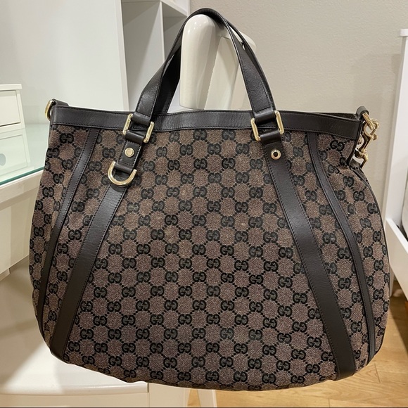 Gucci Brown GG Canvas Convertible Abbey Hobo Bag - Picture 4 of 16